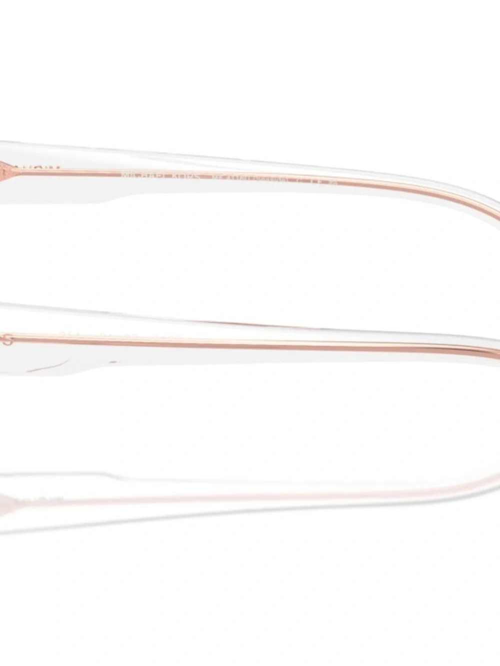 Clear Frame Women's Eyeglasses with Rose Gold Accents